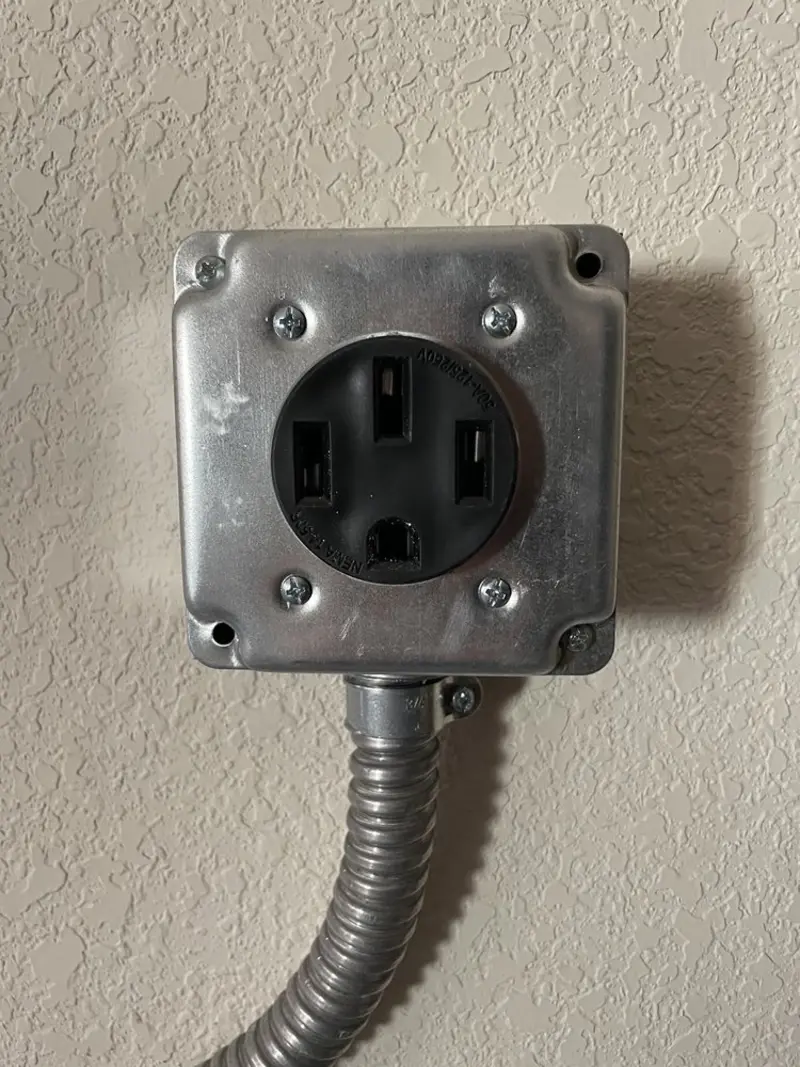 NEMA 14-50 outlet installed for Electrical Panel Upgrade in Charleston